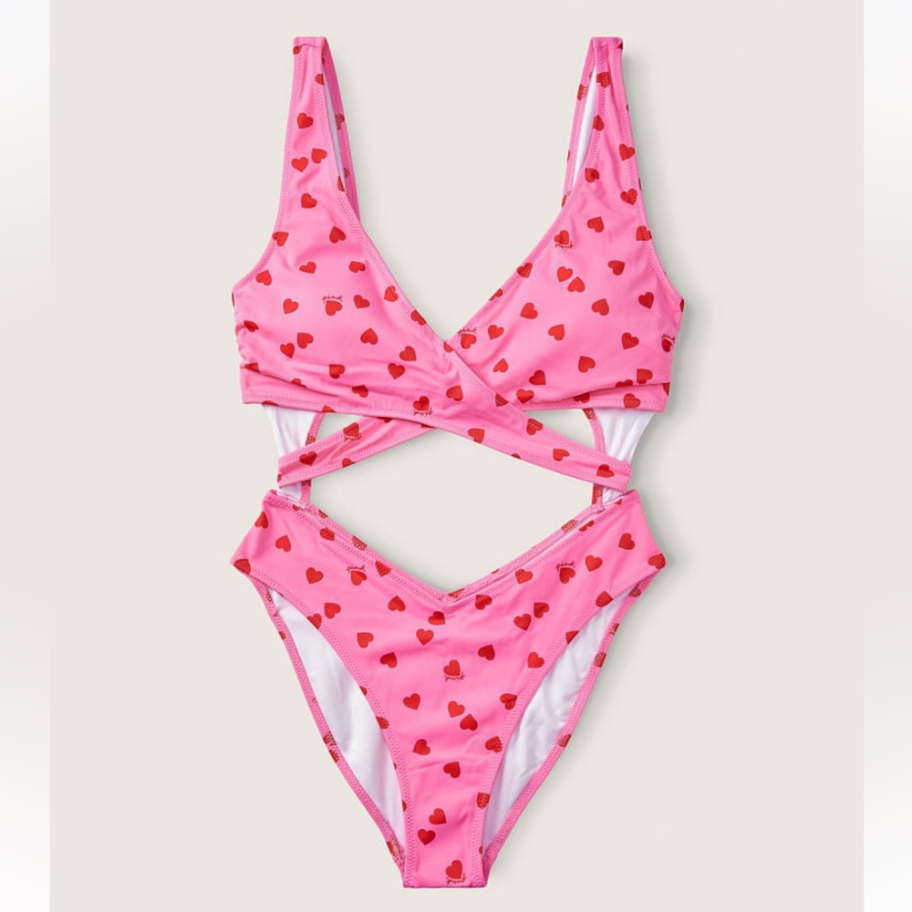 VS PINK BODY WRAP ONE PIECE SWIMSUIT XXL NWT - Picture 4 of 6